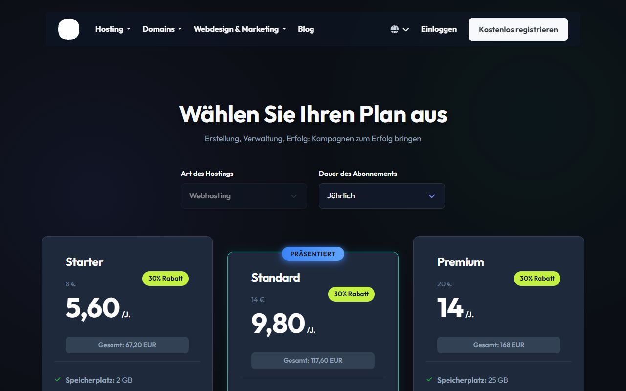 Hosting Plans Selection