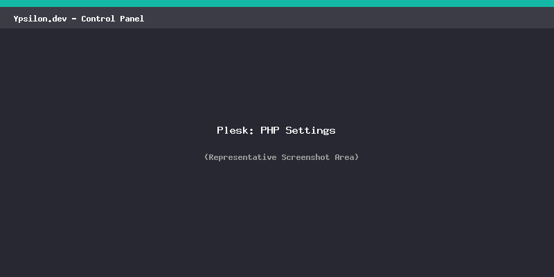 Plesk PHP Einstellungen